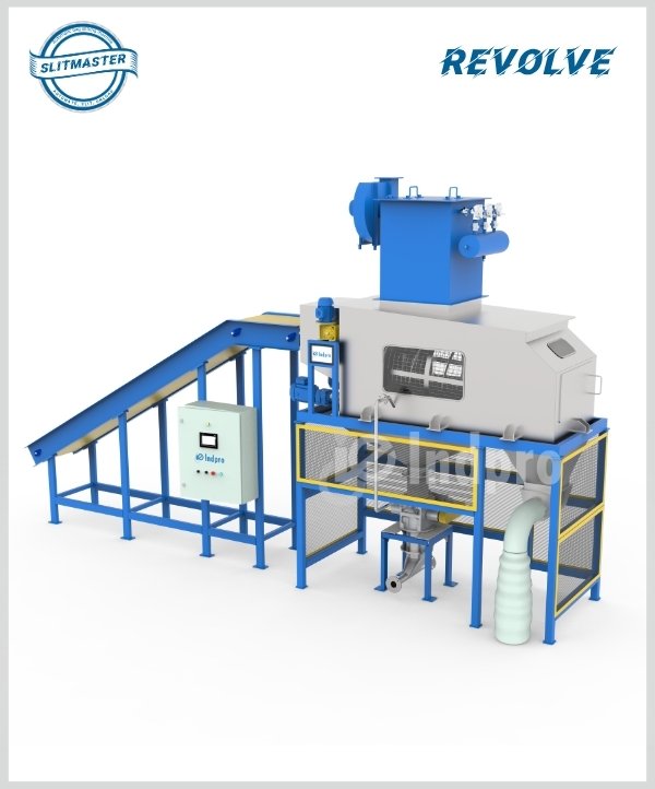 Fully enclosed powder bag slitter with dust control system - Indpro